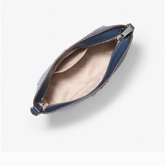 Michael Kors Jet Set Travel Small TZ Crossbody Bag Blue Handbag Purse - Picture 2 of 14